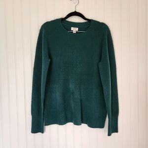 NEW J. CREW Green Extra Soft Cozy Essential Crew Neck Sweater Small